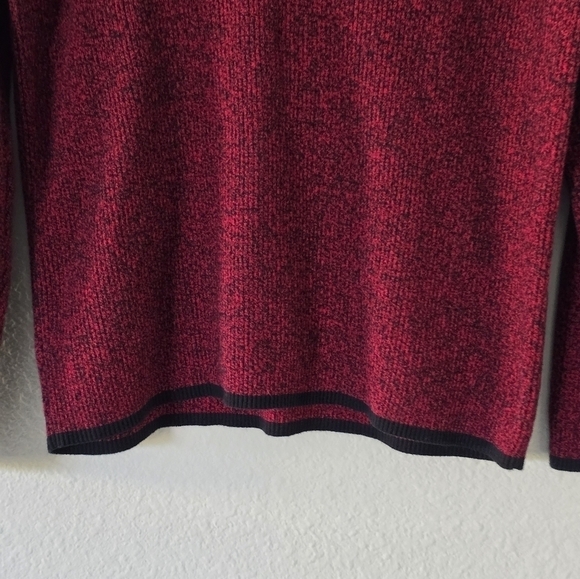 Karen Scott Sweater Womens Sz L Contrast Varsity Striped V-Neck Colorful - Picture 5 of 9